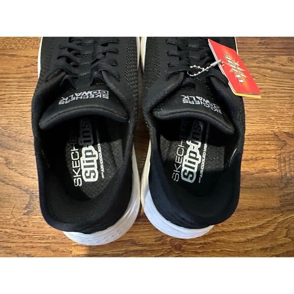 Skechers Go Walk Slip-In Sneakers - Black - Sz 7 Wide Stylish Comfort Shoes NWT - Picture 10 of 11